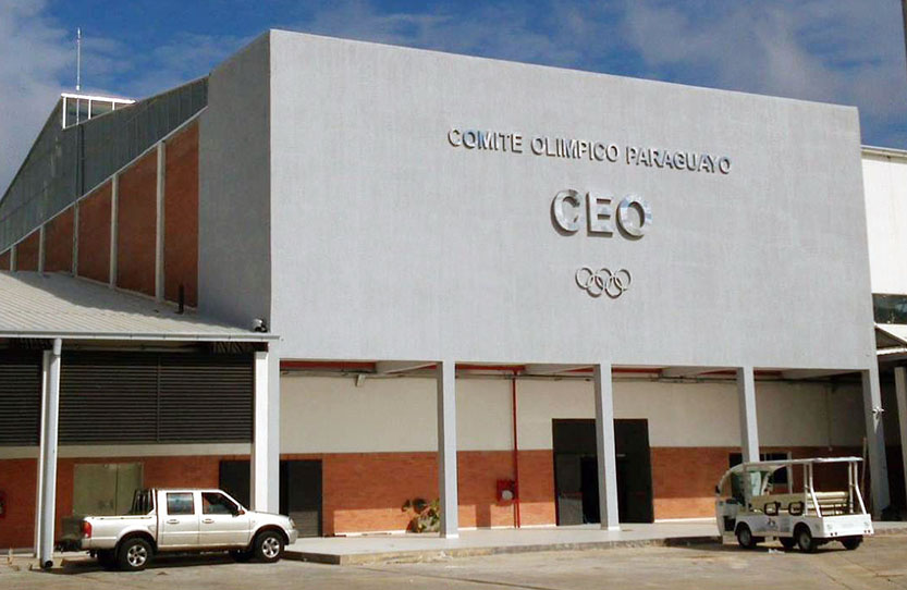 Three DAT Controler® PLUS lightning rods protect the park of the Paraguayan Olympic Committee